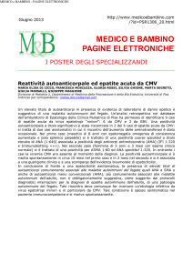 Reattività autoanticorpale ed epatite acuta da CMV
