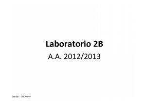 Laboratorio 2B - dipartimento di fisica della materia e ingegneria