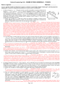 Corso di Laurea Ing - Dipartimento di Fisica