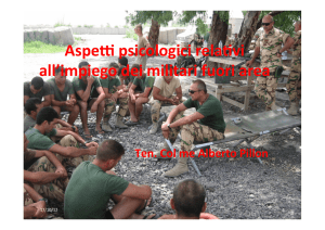 DMML Aspetti psicologici nell`impiego di militari fuori area