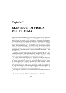 elementi di fisica del plasma - Classe dei corsi di laurea in Fisica