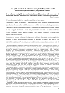 L. Buscema - Linee guida in materia di ordinanze contingibili ed