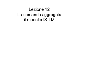 Lezione 12 IS-LM - Università del Salento