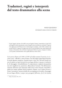 Traduttori, registi e interpreti: dal testo drammatico alla