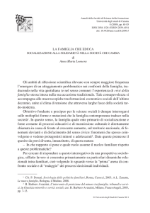 Gli ambiti di riflessione scientifica rilevano con sempre