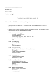 programmazione e compiti 1F - Liceo Scientifico Statale Einstein