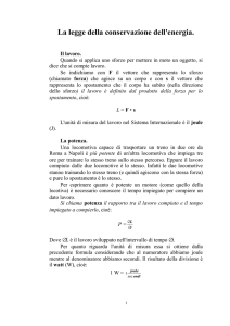 La legge della conservazione dell`energia.