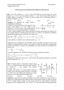 a) POTENZIALE ELETTRICO ED ENERGIA POTENZIALE