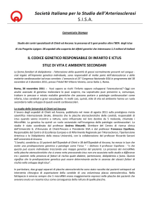 Comunicato stampa - Società Italiana per lo Studio dell`Aterosclerosi