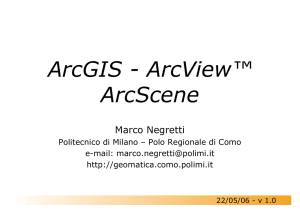 ArcScene - Laboratorio di Geomatica