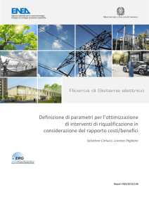 Definizione di parametri per l`ottimizzazione di interventi di