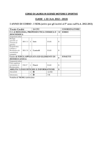 corso di laurea in scienze motorie e sportive - l22