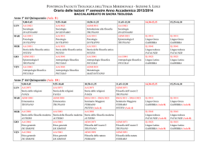 Orario Lezioni 1° sem. 2013-14