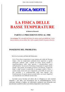 fisica delle basse temperature