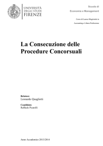La Consecuzione delle Procedure Concorsuali