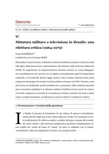 Dittatura militare e televisione in Brasile: una rilettura