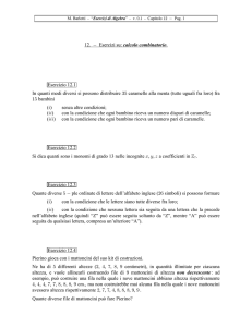 Esercizi di calcolo combinatorio File