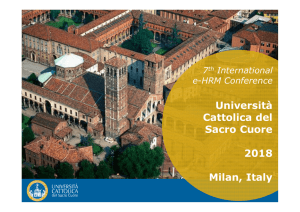 Università Cattolica del Sacro Cuore 2018 Milan, Italy
