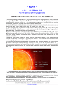 Strato "fresco" nell`atmosfera di Alfa Centauri