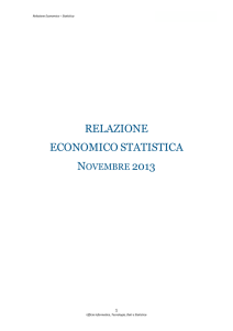 RELAZIONE ECONOMICO STATISTICA