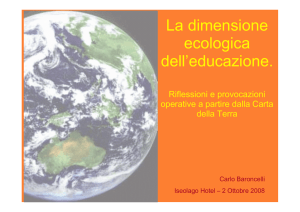 La dimensione ecologica dell`educazione.