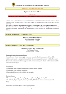 1 FACOLTA` DI LETTERE E FILOSOFIA – A.A. 2010/2011 ATTIVITÀ