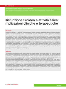 Disfunzione tiroidea e attività fisica: implicazioni