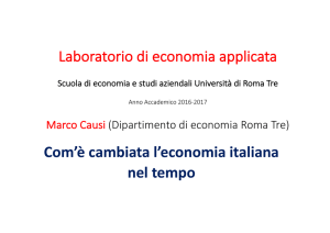 Marco Causi, Come e` cambiata l`economia italiana