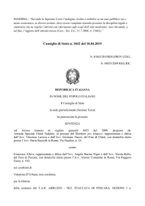 Consiglio di stato n. 1842 del 10.04.2015