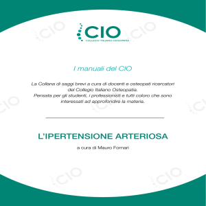 l`ipertensione arteriosa - Collegio Italiano di Osteopatia