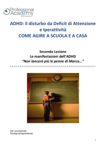 ADHD: il disturbo da Deficit di Attenzione e
