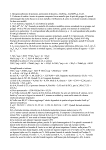 1. Idrogenocarbonato di potassio, pentossido di diazoto, Al2(SO4)3