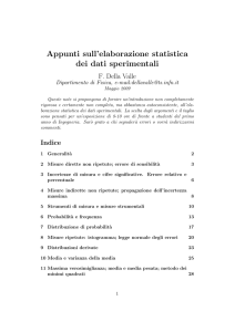 Appunti del prof. Della Valle documento PDF