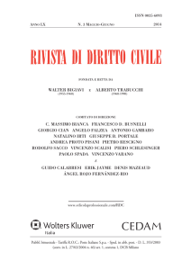 Rivista di Diritto Civile, n. 3/2014.