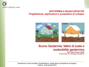 Buona Geotermia: fattori di scala e sostenibilità geotermica