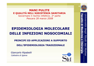 EPIDEMIOLOGIA MOLECOLARE DELLE INFEZIONI NOSOCOMIALI