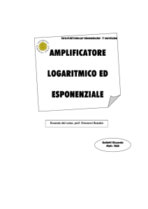 amplificatori logaritmici ed esponenziali