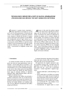tecnologie e servizi per le reti di nuova generazione