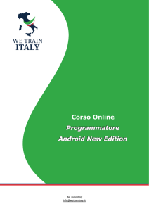 Corso Online Programmatore Android New Edition