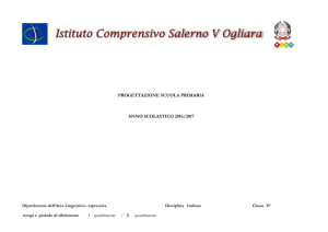 01. P.A. ITALIANO cl IV - Istituto Comprensivo Salerno V Ogliara