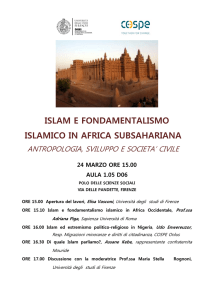islam e fondamentalismo islamico in africa subsahariana