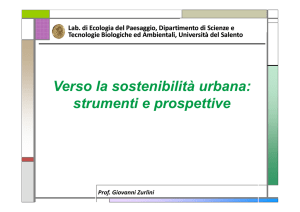 Verso la sostenibilità urbana