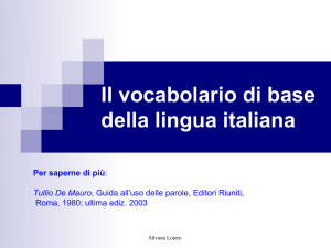 Il vocabolario di base della lingua italiana