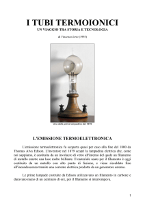 i tubi termoionici - Museo Scuola Morcone