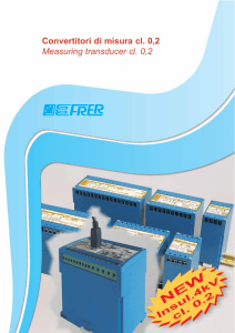 Convertitori di misura cl. 0,2 Measuring transducer cl. 0,2