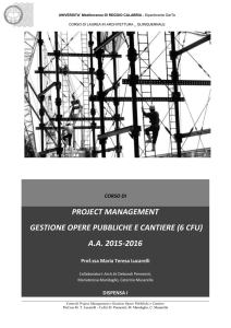 project management gestione opere pubbliche e cantiere