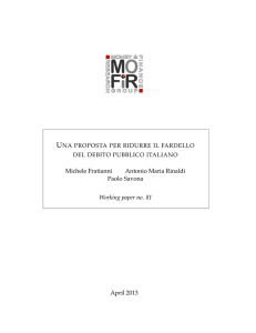 una proposta per ridurre il fardello del debito pubblico italiano