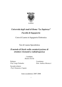 Università degli studi di Roma “La Sapienza” Facoltà di Ingegneria Il