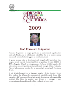 Prof. Francesco D`Agostino - Scuola di cultura cattolica