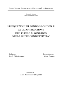 LE EQUAZIONI DI LONDON-LONDON E LA QUANTIZZAZIONE DEL